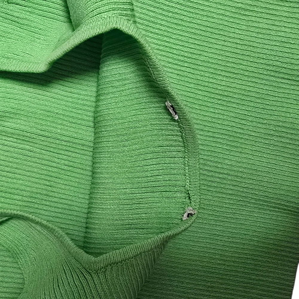 Green Ribbed Tank Top - Picture 3 of 3